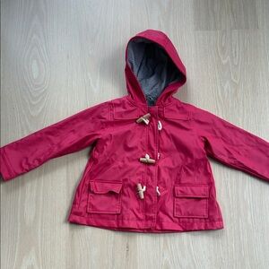 Petit Bateau Bright Pink Hooded Raincoat